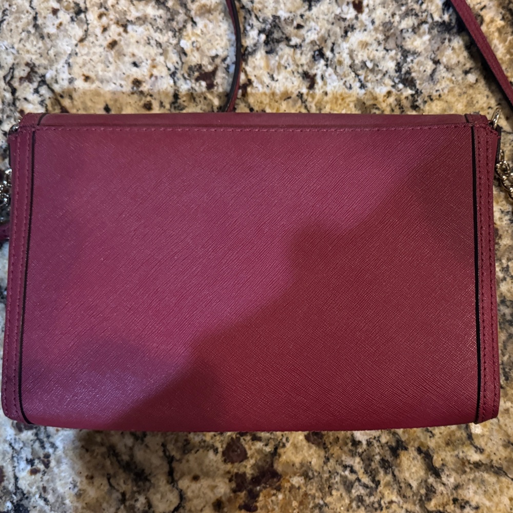 Kate Spade Burgundy Crossbody Bag with Bow Accent - Picture 2 of 3